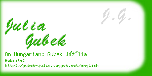 julia gubek business card